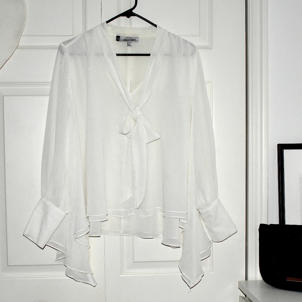 Jennifer Lopez White Blouse
